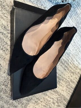 kate spade Black Pointed-Toe Heels